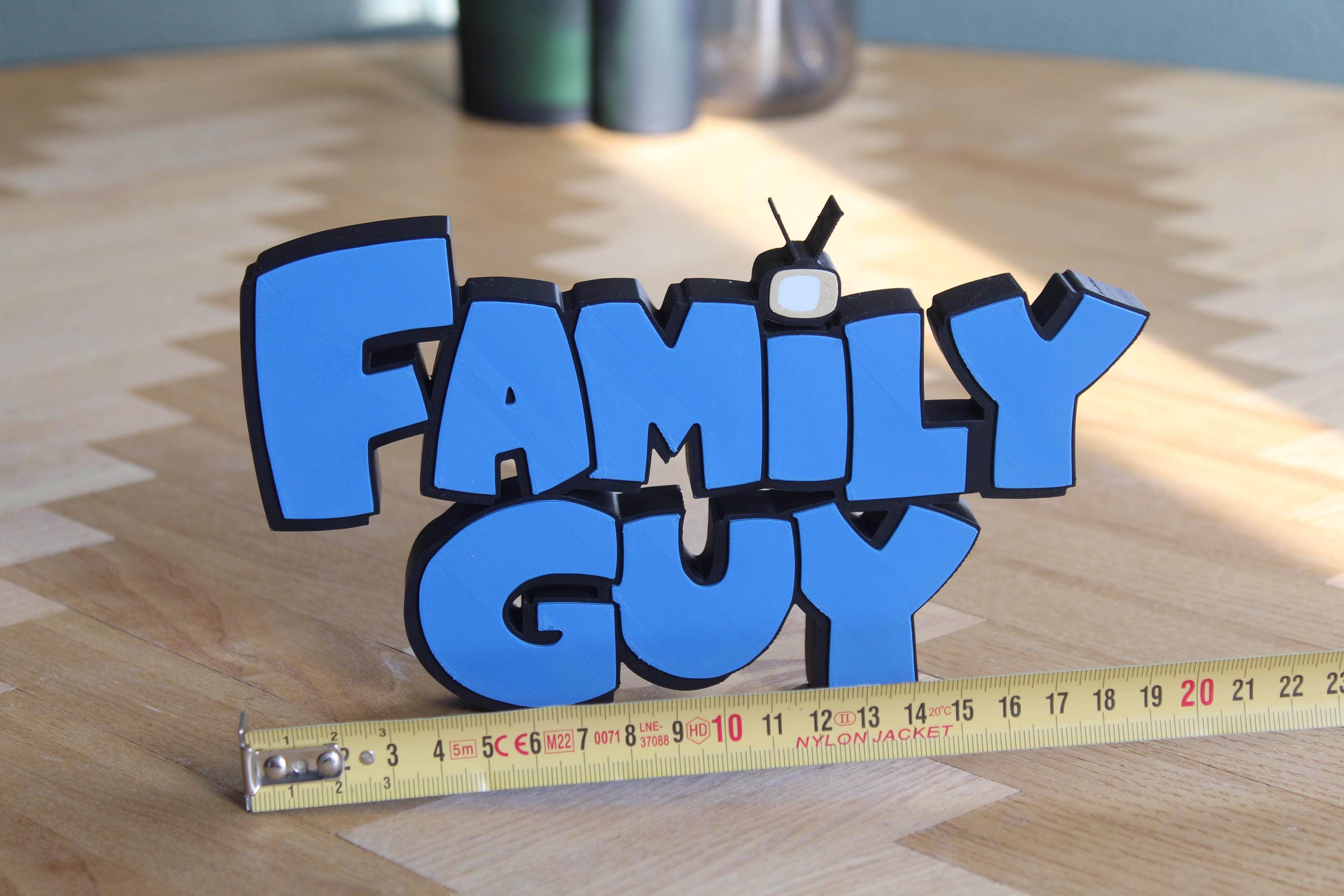 Family Guy Logo | Peter Griffin | Deko l Schild l | Anime | Manga | 3D Druck Figur