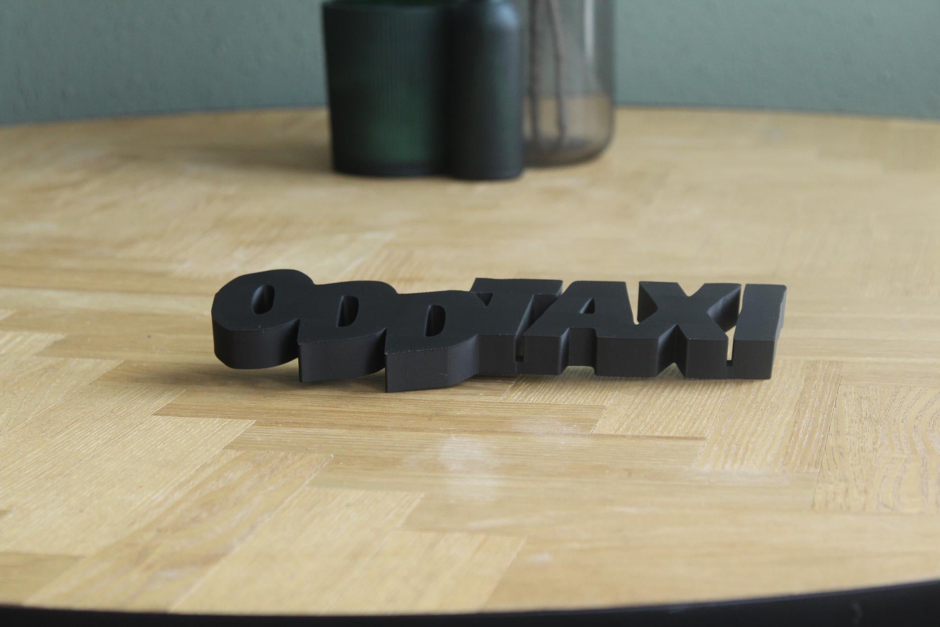 OddTaxi Logo | Odokawa | Shirakawa | Mystery Anime | Manga | Noir | 3D Druck Logo