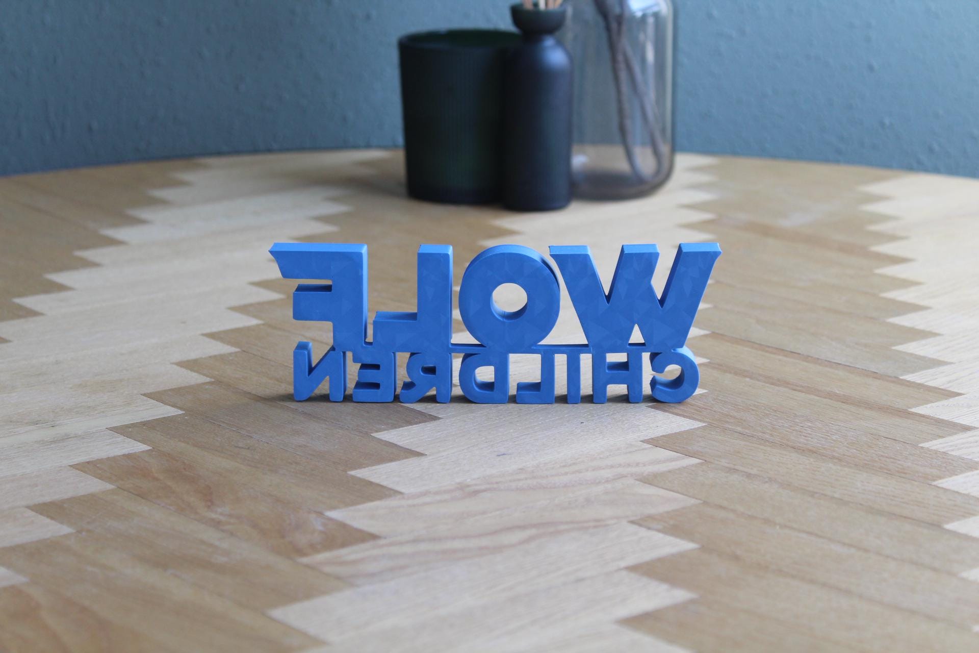 Wolf Children Logo | Hana | Yuki | Ame | Anime | 3D Druck Figur