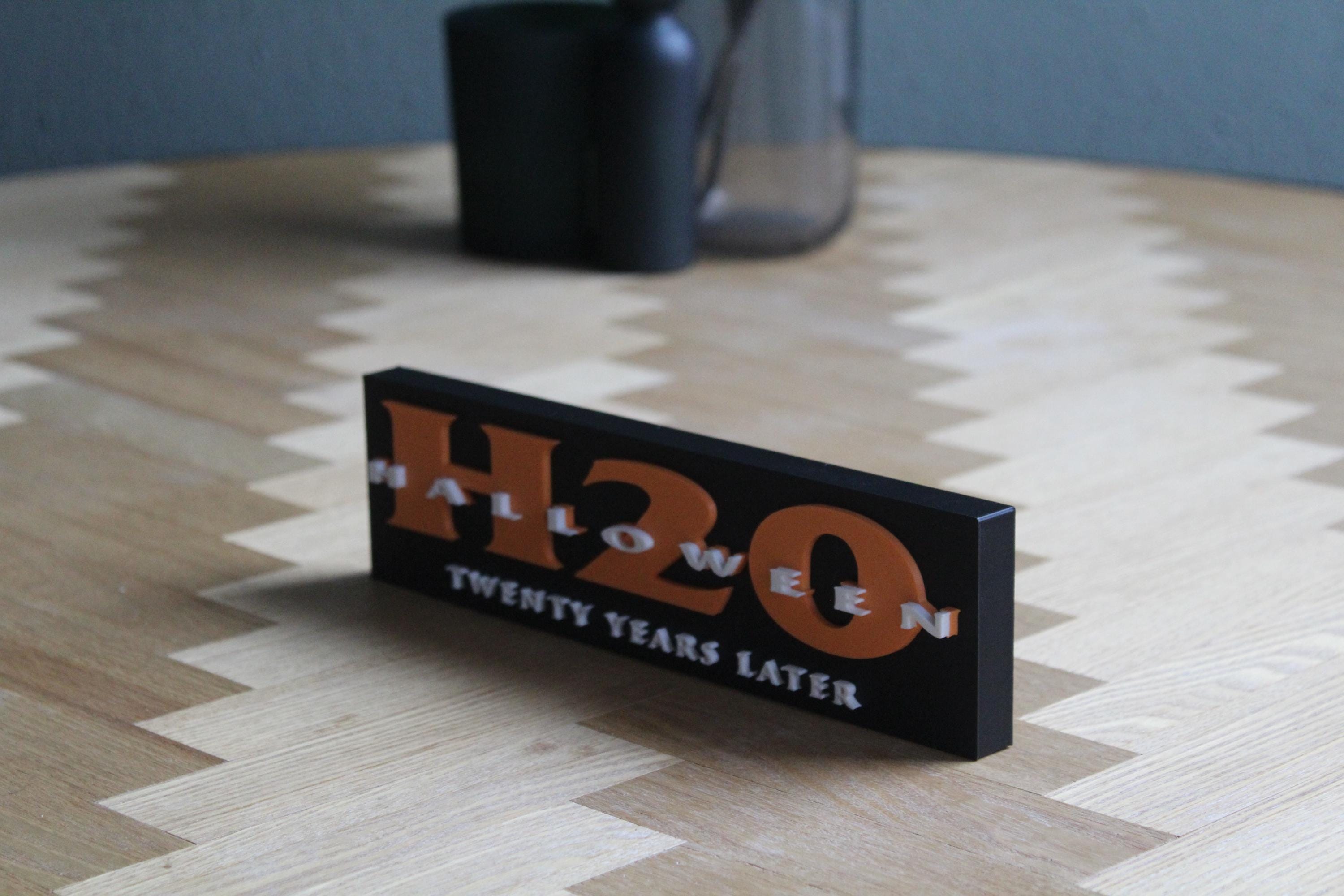 Halloween H20 Logo | 3D-gedruckte Dekoration | Michael Myers | Horror-Fanartikel Figur