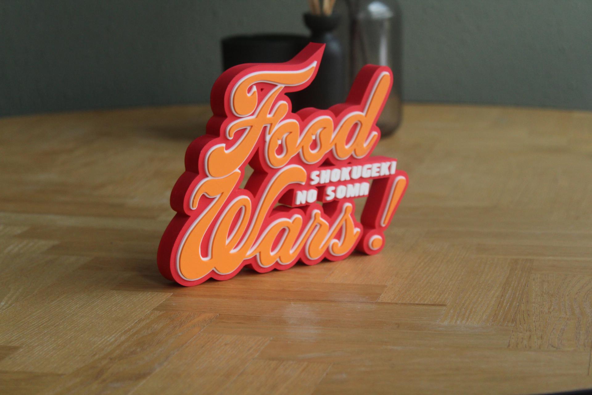Food Wars Logo | Soma Yukihira | Anime | Manga | Shokugeki | 3D Druck Logo