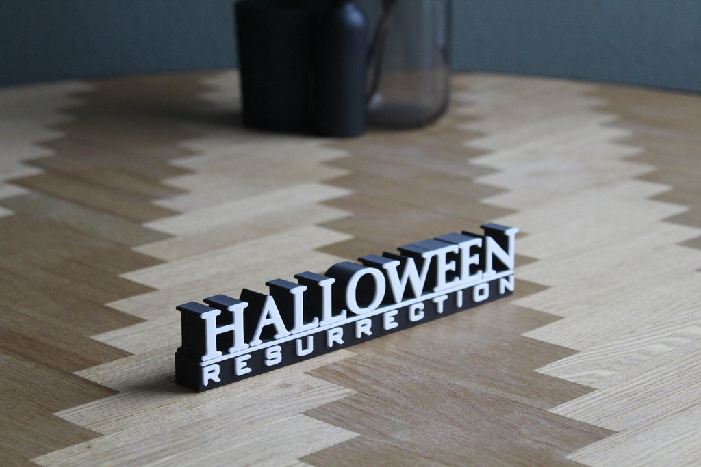 Halloween Resurrection Logo | 3D-gedruckte Dekoration | Michael Myers | Horror-Fanartikel Figur