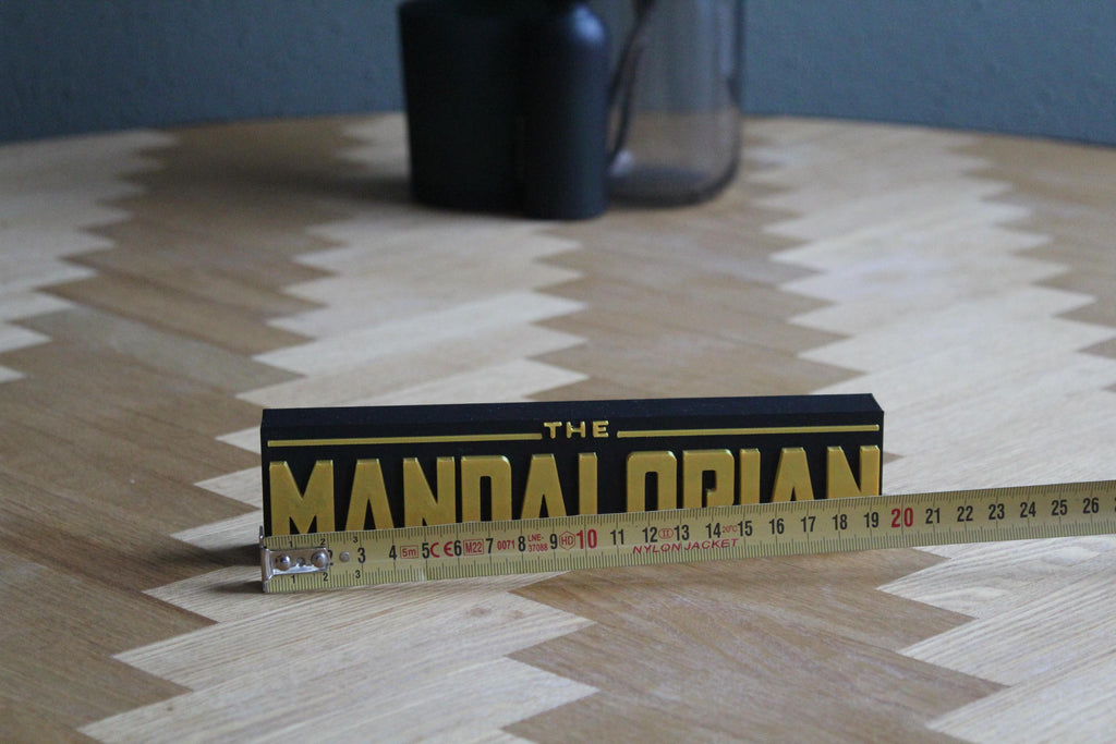 The Mandalorian Logo | Star Wars Deko | Grogu Baby Yoda Geschenk | 3D Druck Figur | Sci-Fi Fanartikel | Sammler Deko Star Wars