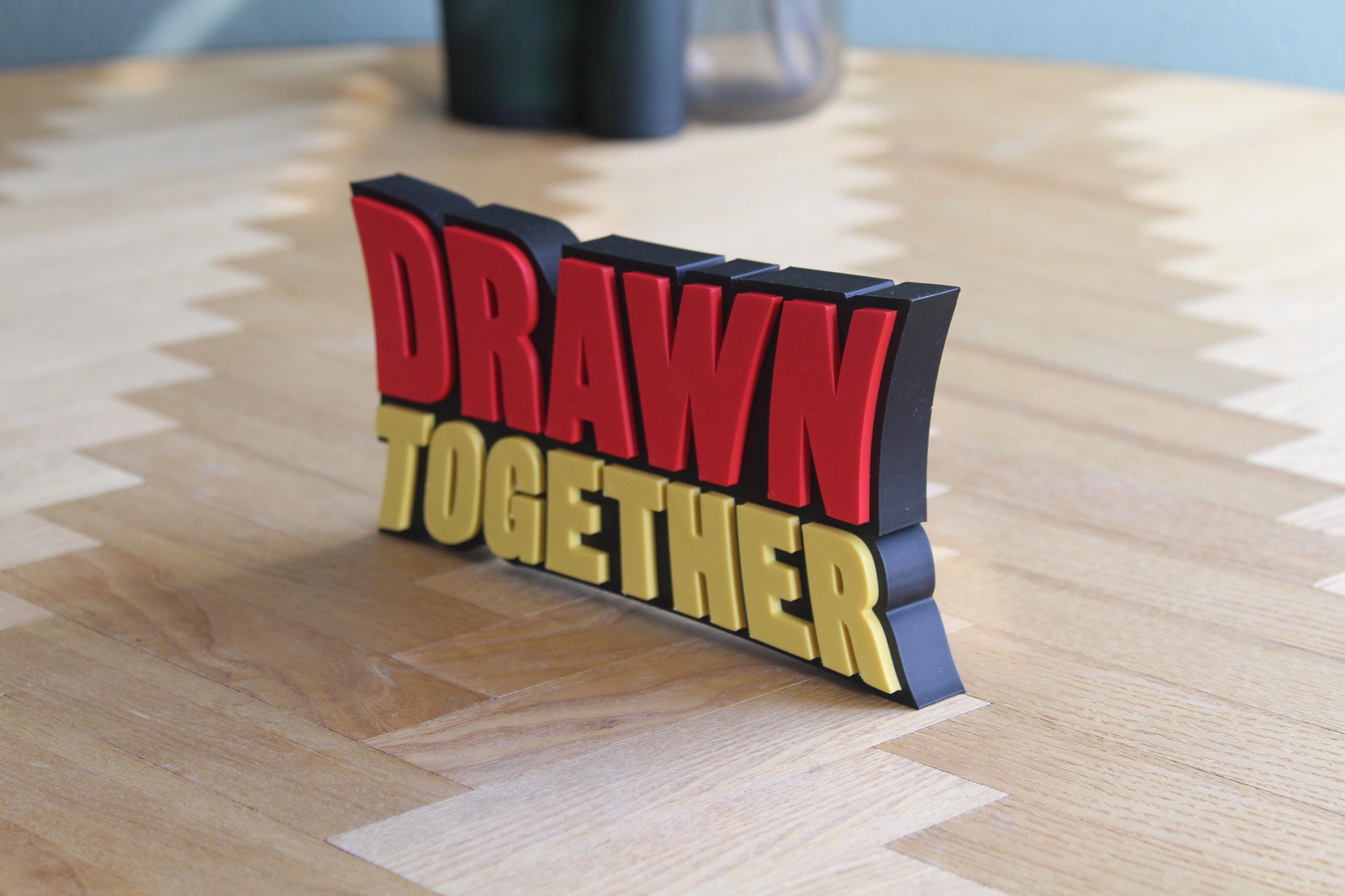 Drawn Together Logo | Kultserie Animation | Cartoon Dekoration | 3D Druck Figur