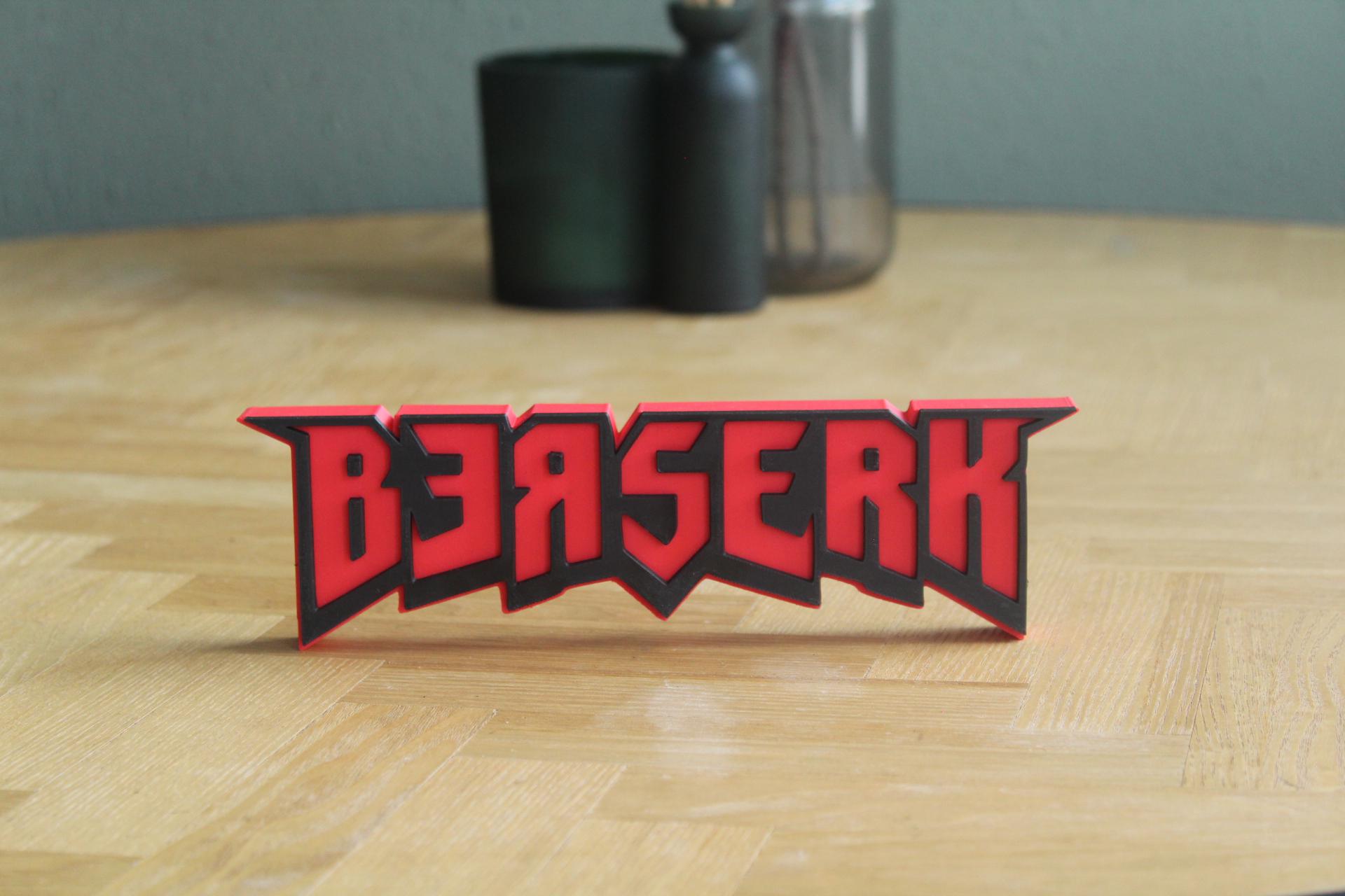 Berserk Logo | Guts | Anime | Manga | Sammlerartikel | Action | 3D Logo