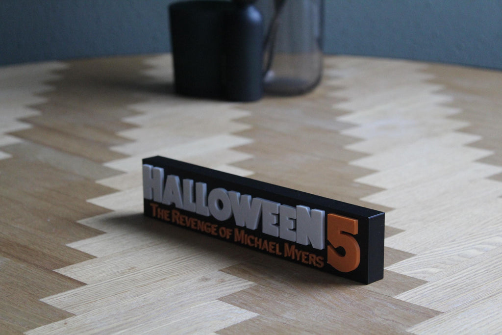 Halloween 5 Logo | 3D-gedruckte Dekoration | The Revenge of Michael Myers | Horror-Fanartikel Figur
