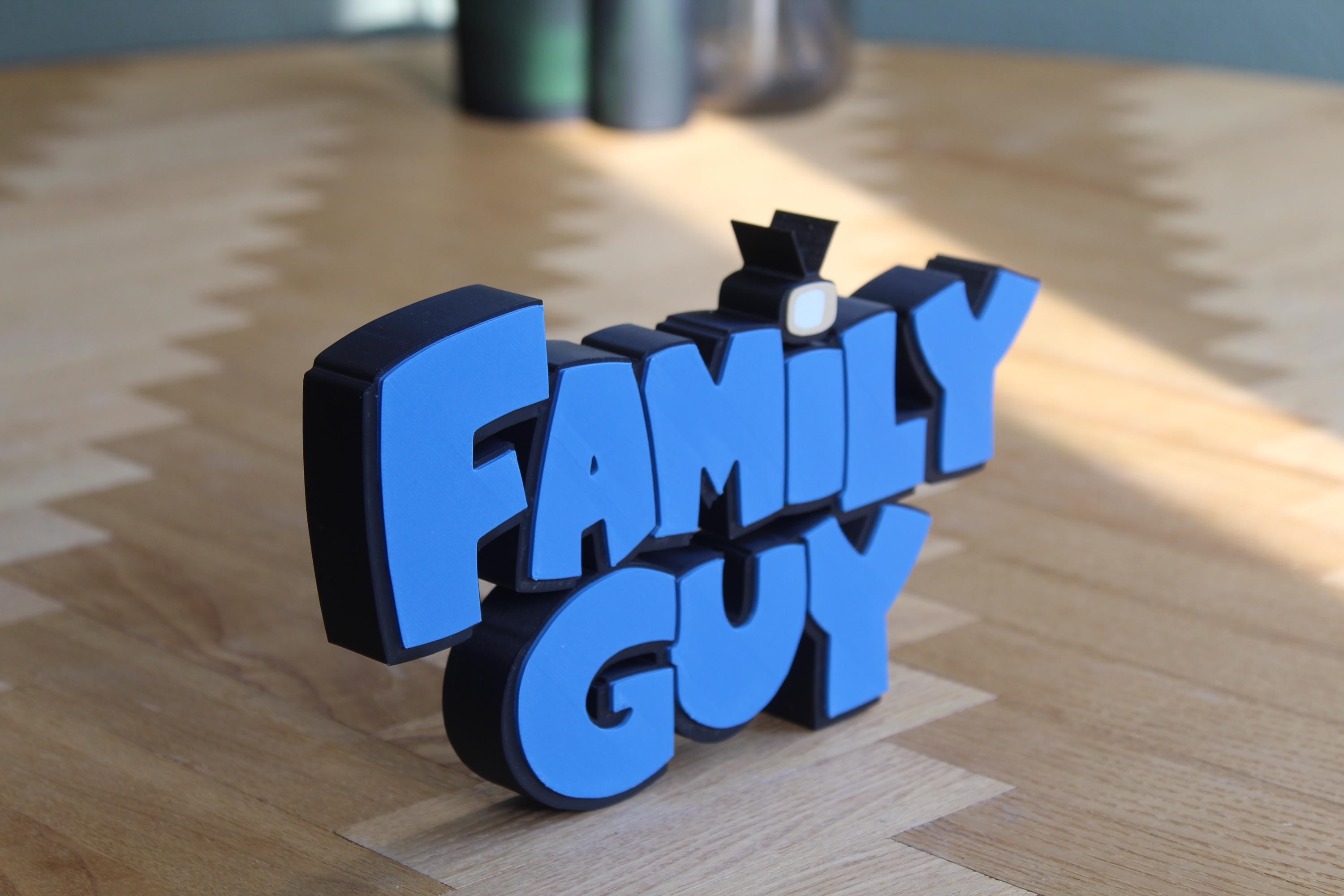 Family Guy Logo | Peter Griffin | Deko l Schild l | Anime | Manga | 3D Druck Figur