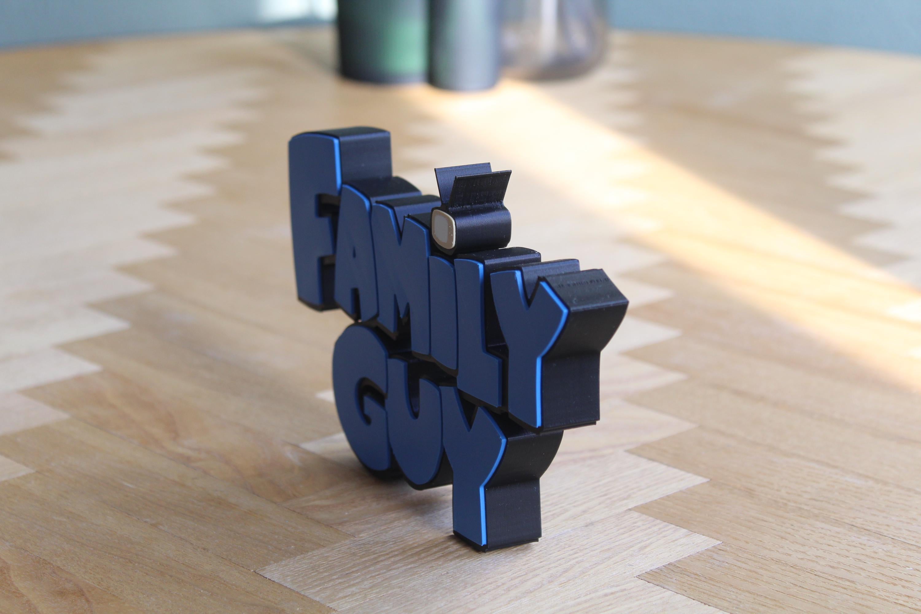 Family Guy Logo | Peter Griffin | Deko l Schild l | Anime | Manga | 3D Druck Figur