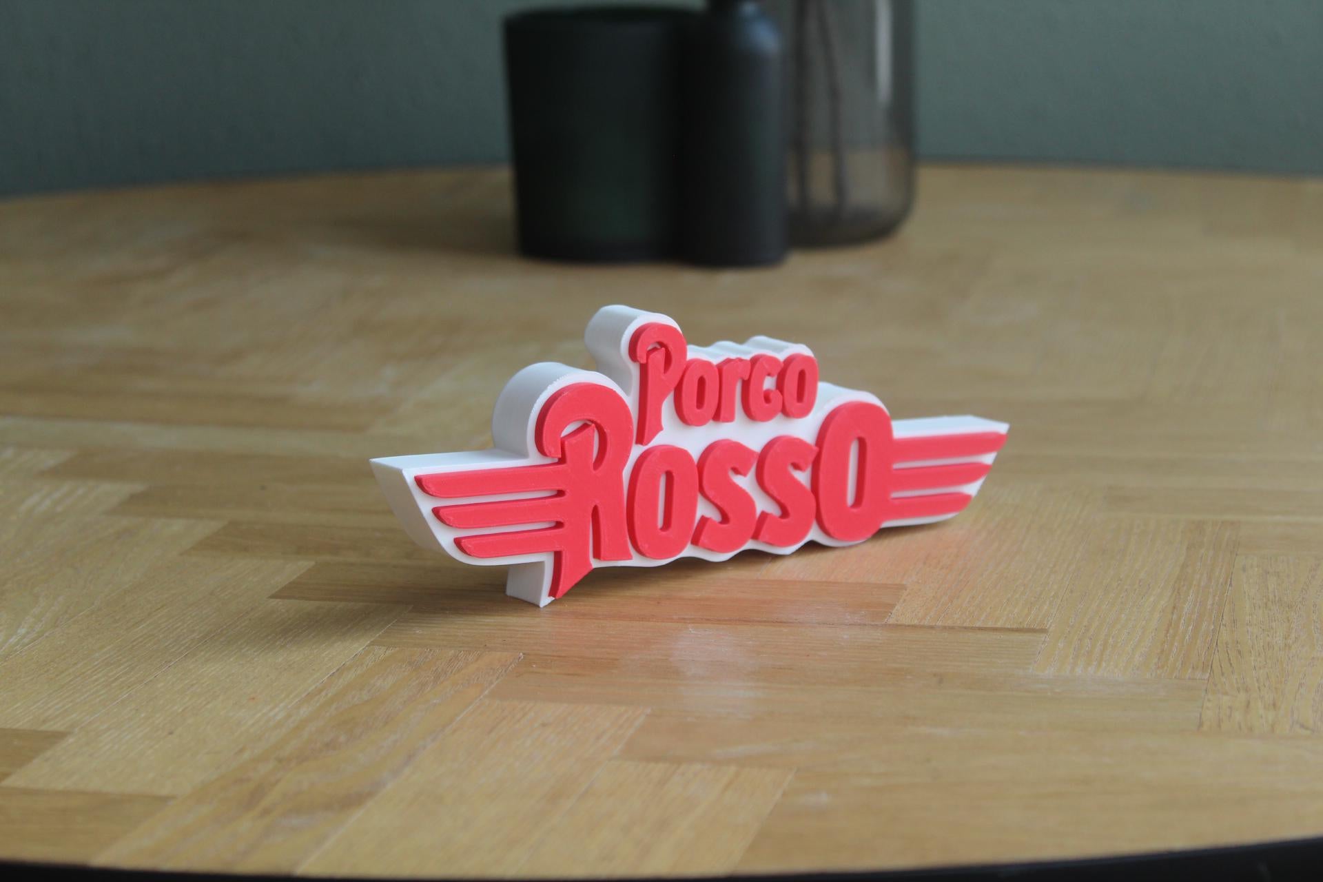 Porco Rosso Logo | Marco Pagot | Fioravante  | Studio Ghibli | Anime | 3D Druck Logo