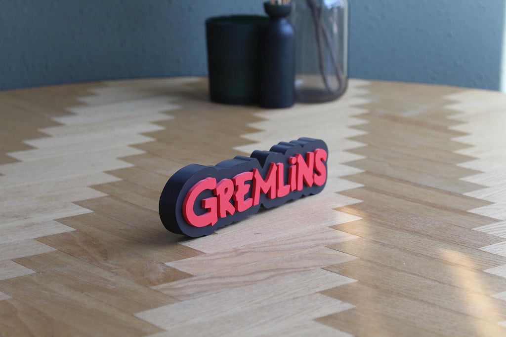 Gremlins Logo | Gizmo | Stripe | Mogwai | Horror-Komödie | 3D Druck Figur