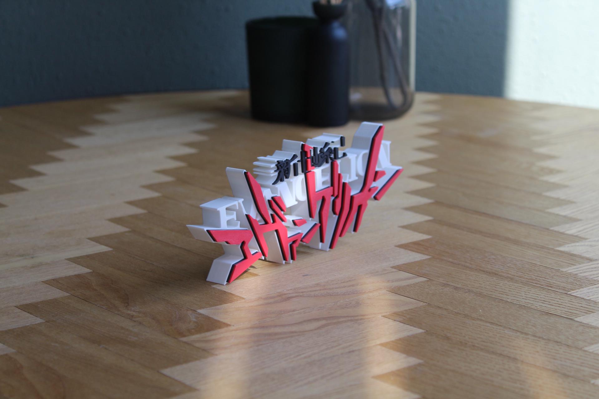 Neon Genesis Evangelion Logo | EVA Unit-01 | Shinji Ikari | Rei Ayanami | Anime | Manga | 3D Druck Figur