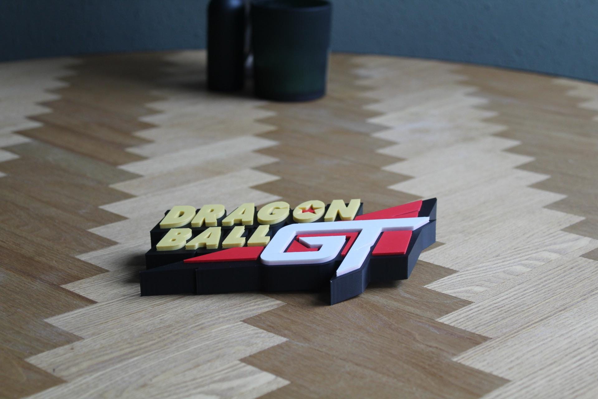 Dragon Ball GT Logo 3D Druck | Super Saiyan Goku | Dragon Ball Fanartikel | DB GT Deko | Anime Sammlung