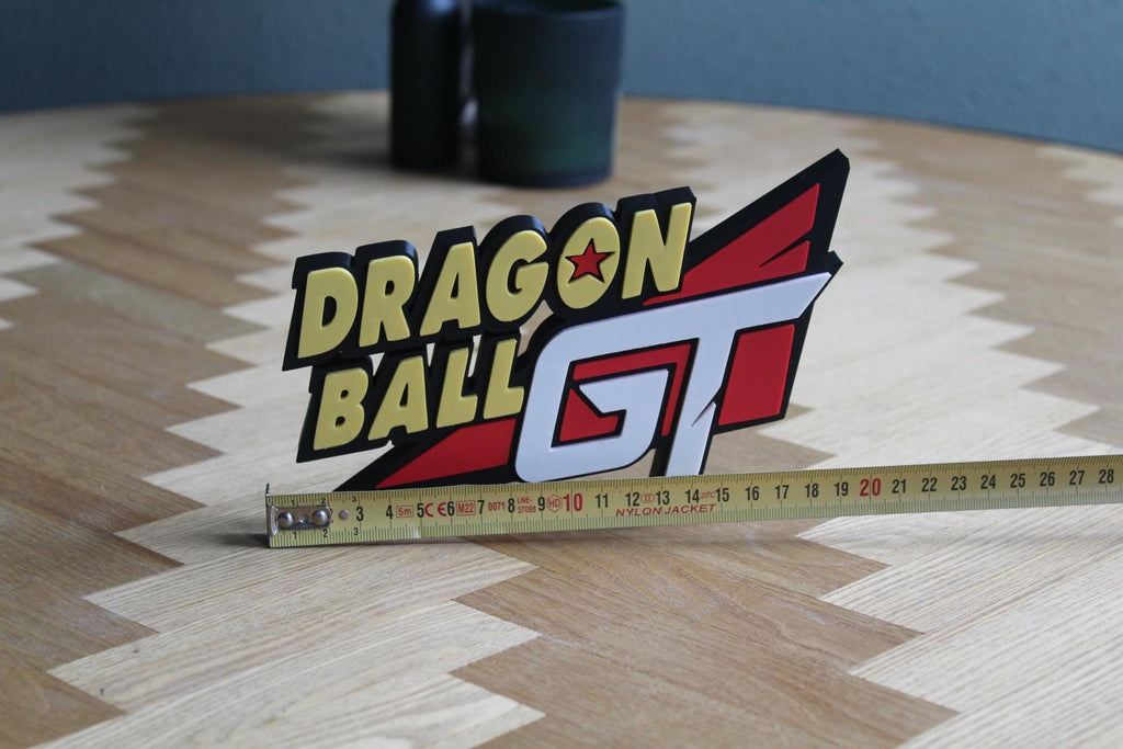 Dragon Ball GT Logo 3D Druck | Super Saiyan Goku | Dragon Ball Fanartikel | DB GT Deko | Anime Sammlung