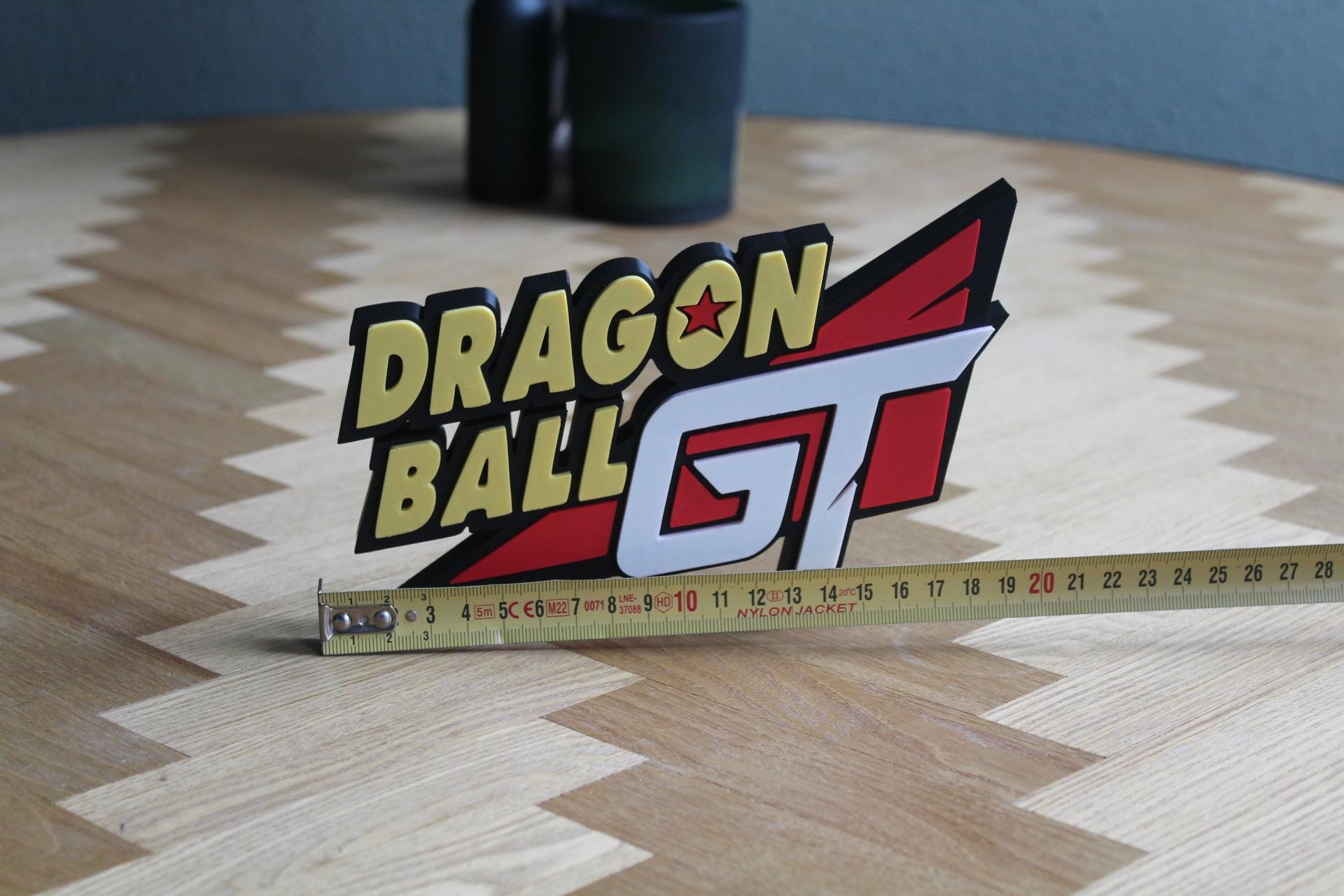 Dragon Ball GT Logo 3D Druck | Super Saiyan Goku | Dragon Ball Fanartikel | DB GT Deko | Anime Sammlung