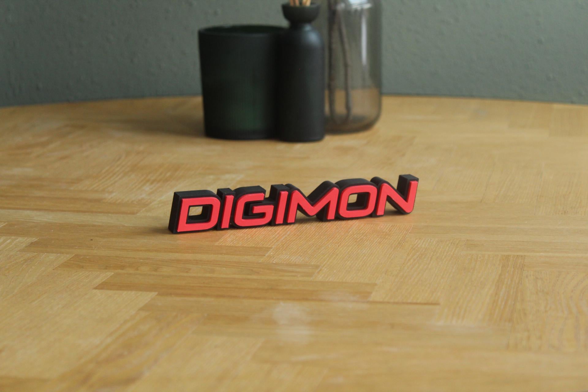 Digimon Logo | Agumon | Anime | Tai Kamiya | 3D Druck Logo
