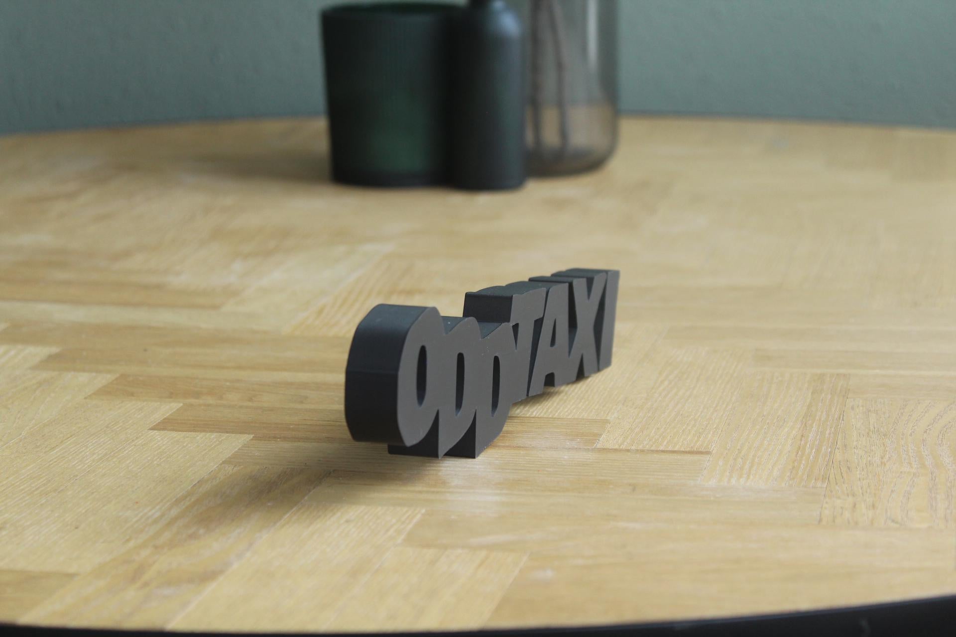 OddTaxi Logo | Odokawa | Shirakawa | Mystery Anime | Manga | Noir | 3D Druck Logo