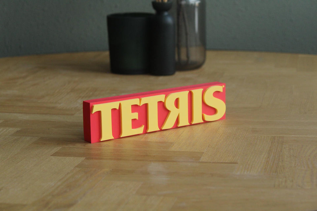 Tetris Logo | Retro Puzzle | Klassisches Spiel | Videospiel | 3D Druck Logo