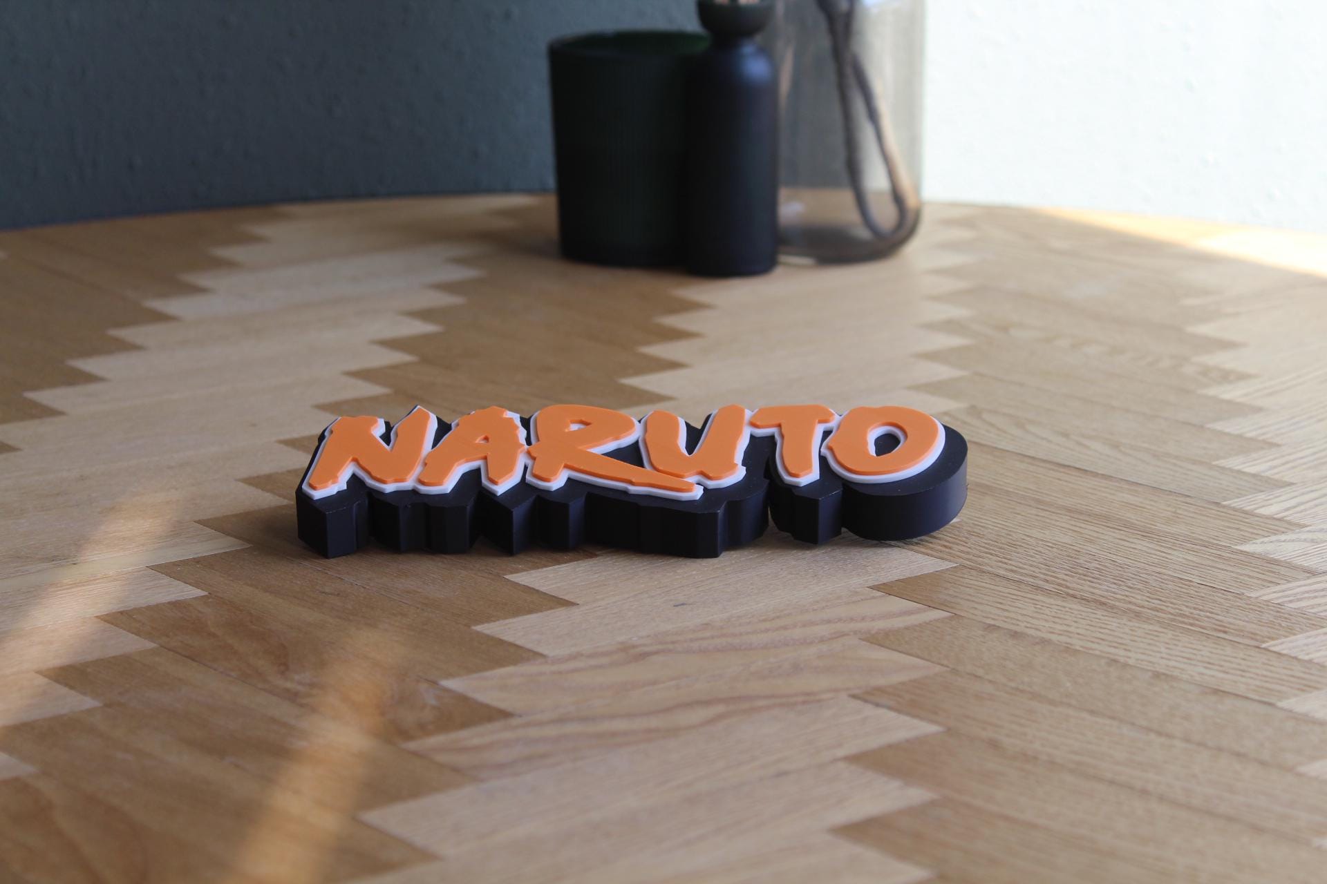 Naruto Logo | Naruto Uzumaki | Sasuke Uchiha | Itachi Uchiha | Anime | Manga | 3D Druck Logo