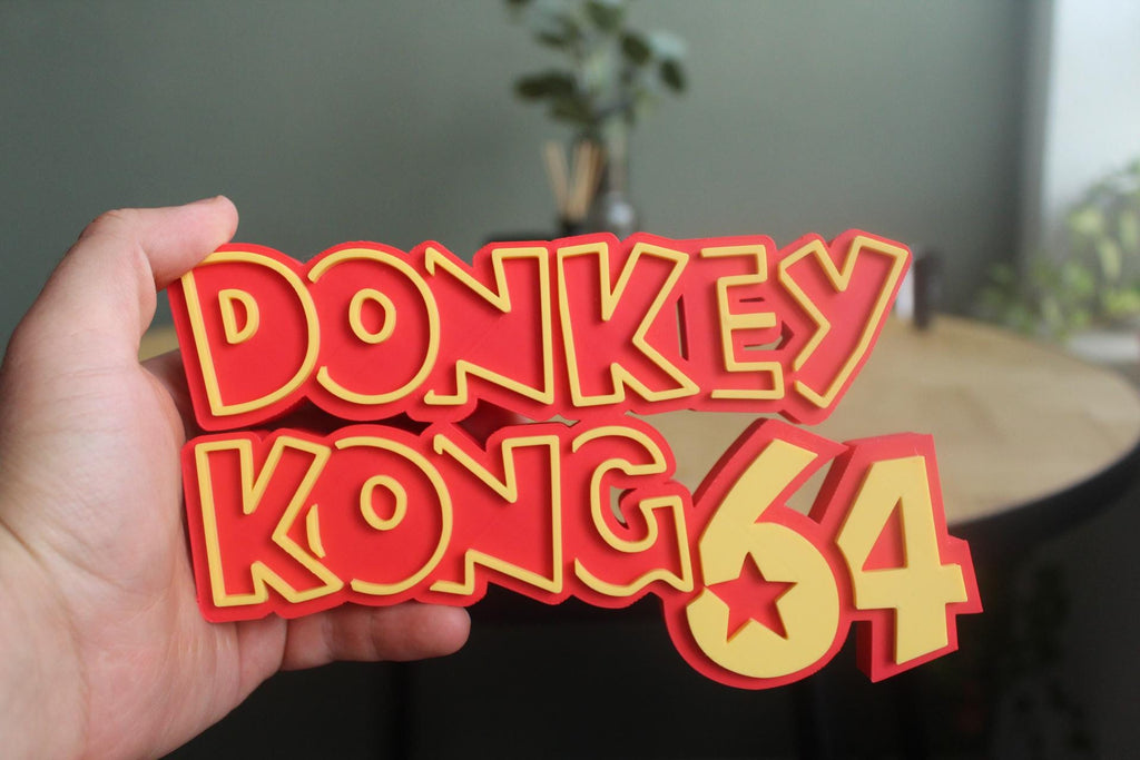 Donkey Kong 64 Logo | Donkey Kong | Nintendo | Videospiel | Retro | 3D Druck Logo