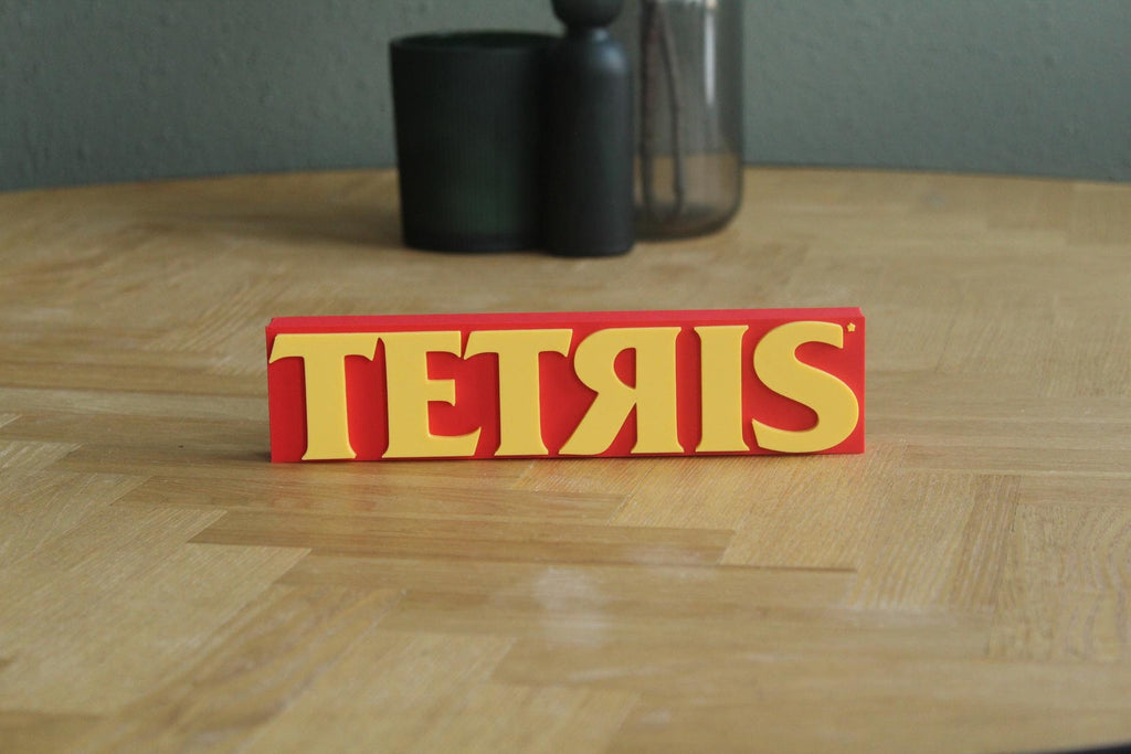 Tetris Logo | Retro Puzzle | Klassisches Spiel | Videospiel | 3D Druck Logo