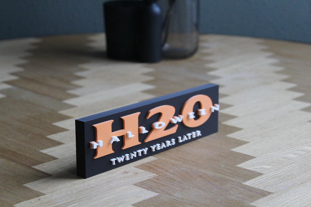 Halloween H20 Logo | 3D-gedruckte Dekoration | Michael Myers | Horror-Fanartikel Figur