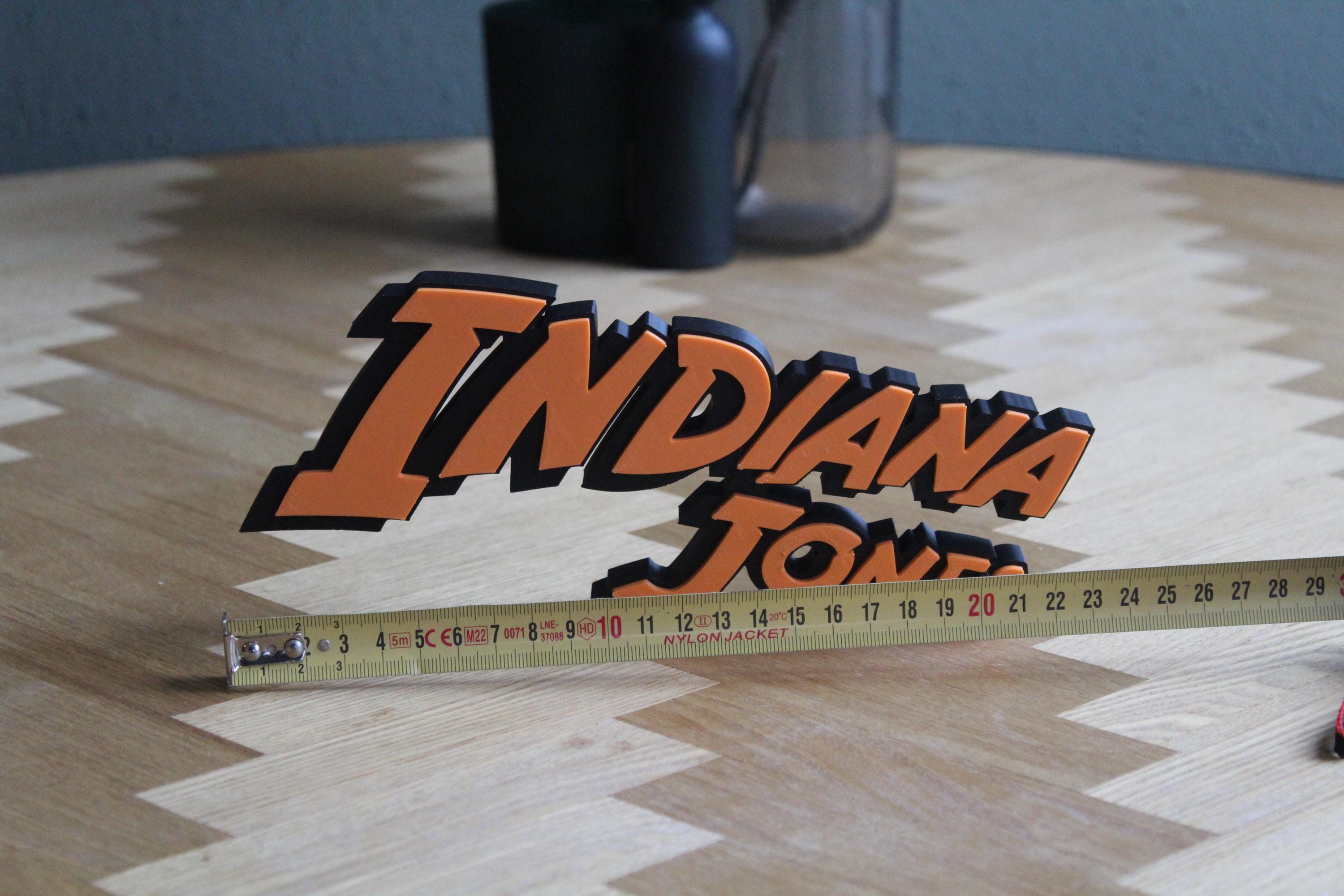 Indiana Jones 3D Druck Logo | Raiders of the Lost Ark | Schild Deko | Film-Klassiker Geschenk