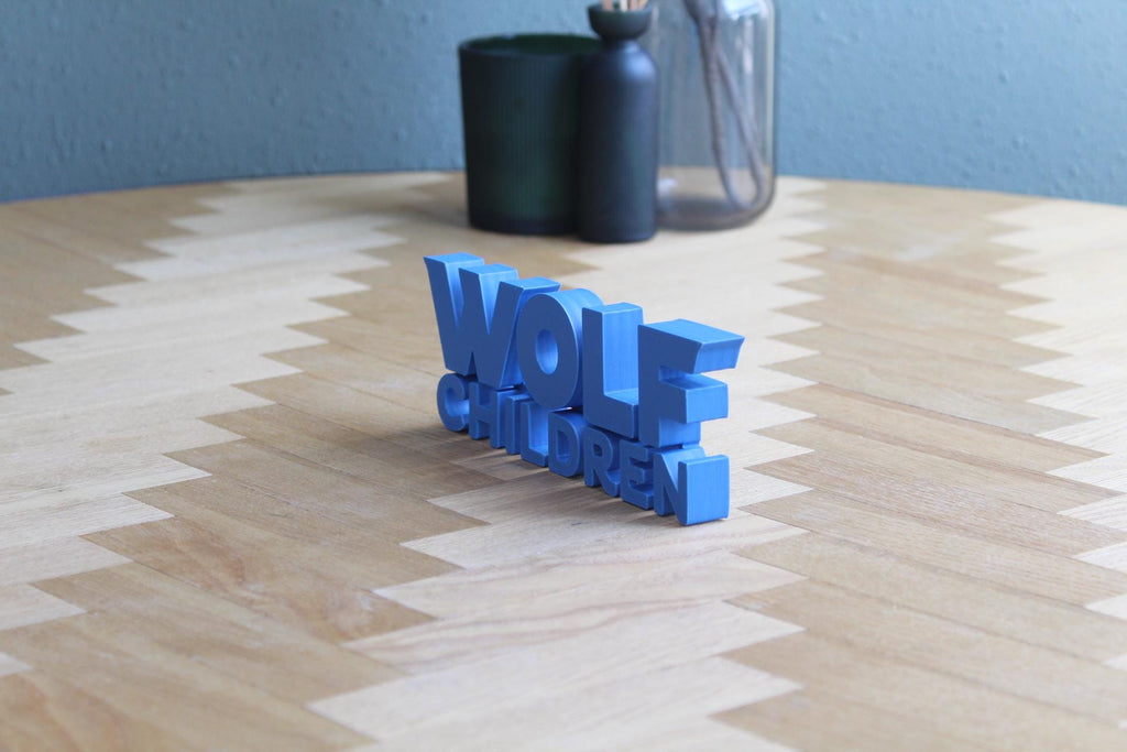 Wolf Children Logo | Hana | Yuki | Ame | Anime | 3D Druck Figur