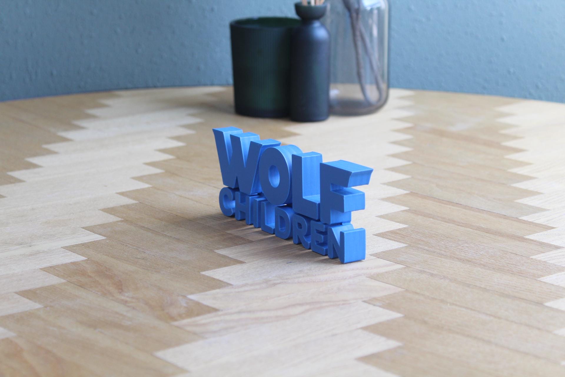 Wolf Children Logo | Hana | Yuki | Ame | Anime | 3D Druck Figur