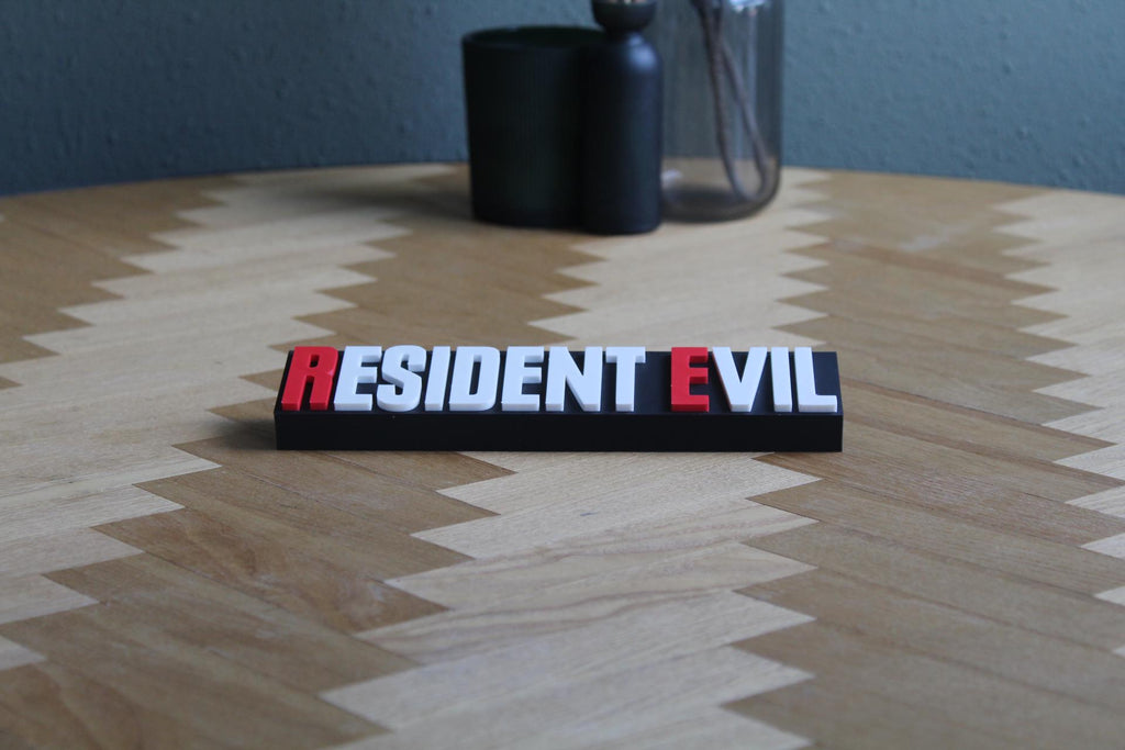 Resident Evil Logo | Chris Redfield | Jill Valentine | Leon Kennedy | Videospiel | 3D Druck Figur