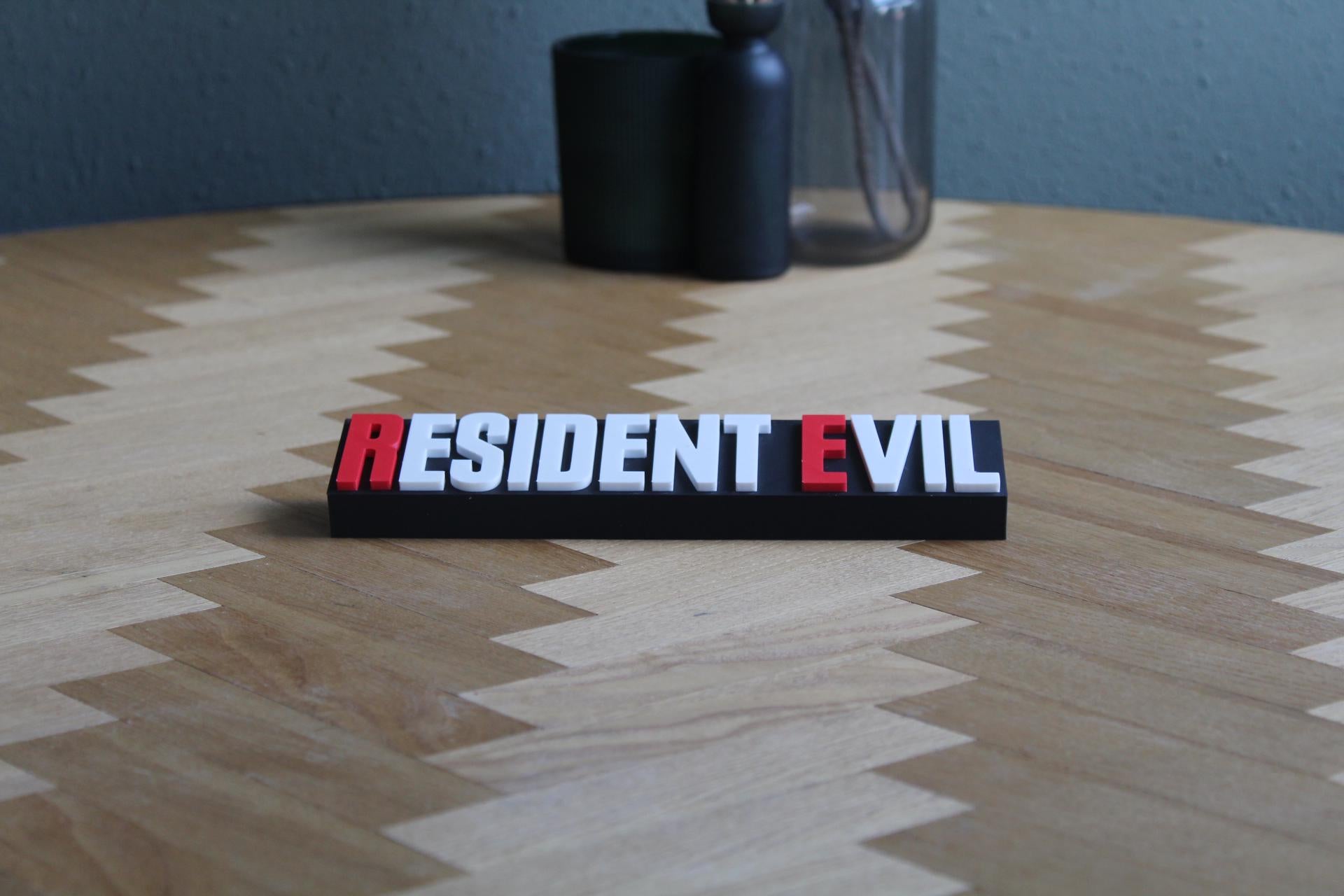 Resident Evil Logo | Chris Redfield | Jill Valentine | Leon Kennedy | Videospiel | 3D Druck Figur