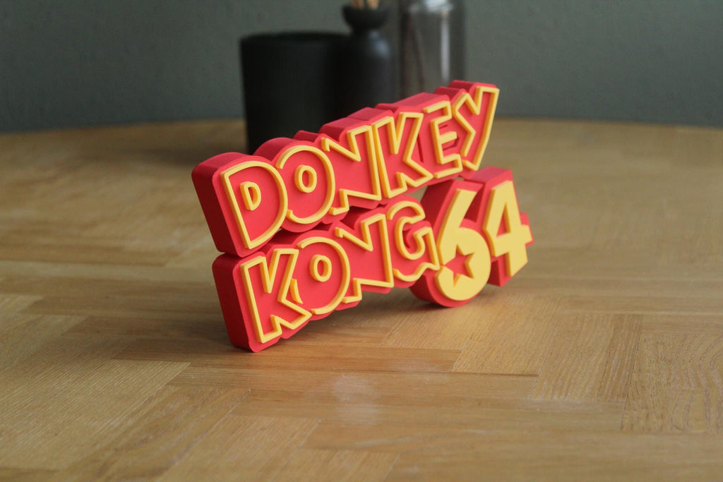 Donkey Kong 64 Logo | Donkey Kong | Nintendo | Videospiel | Retro | 3D Druck Logo