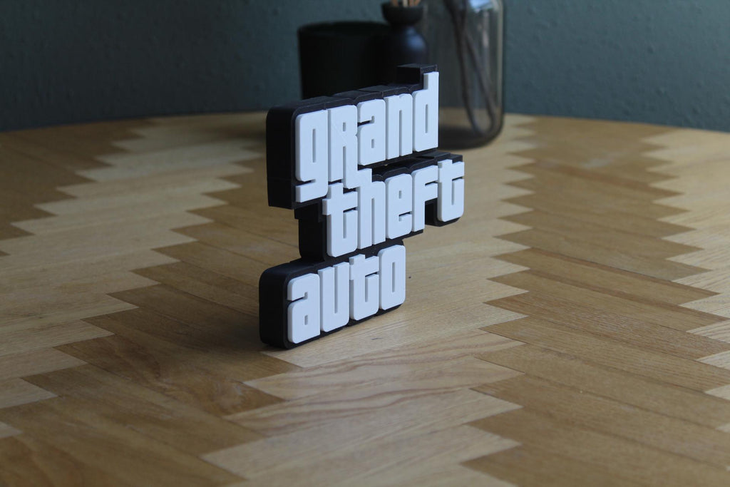 GTA Logo | Trevor Philips | Michael De Santa | Franklin Clinton | Videospiel | 3D Druck Figur