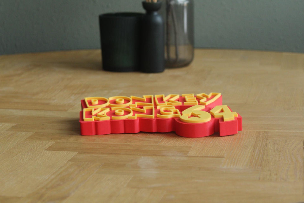 Donkey Kong 64 Logo | Donkey Kong | Nintendo | Videospiel | Retro | 3D Druck Logo
