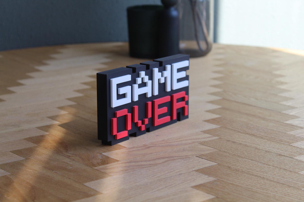Game Over Logo | Gaming Klassiker | Retro Gaming | 3D Druck Logo