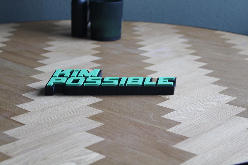 Kim Possible Logo | 3D Druck Deko | Actionheldin aus den 2000ern | Kultserie