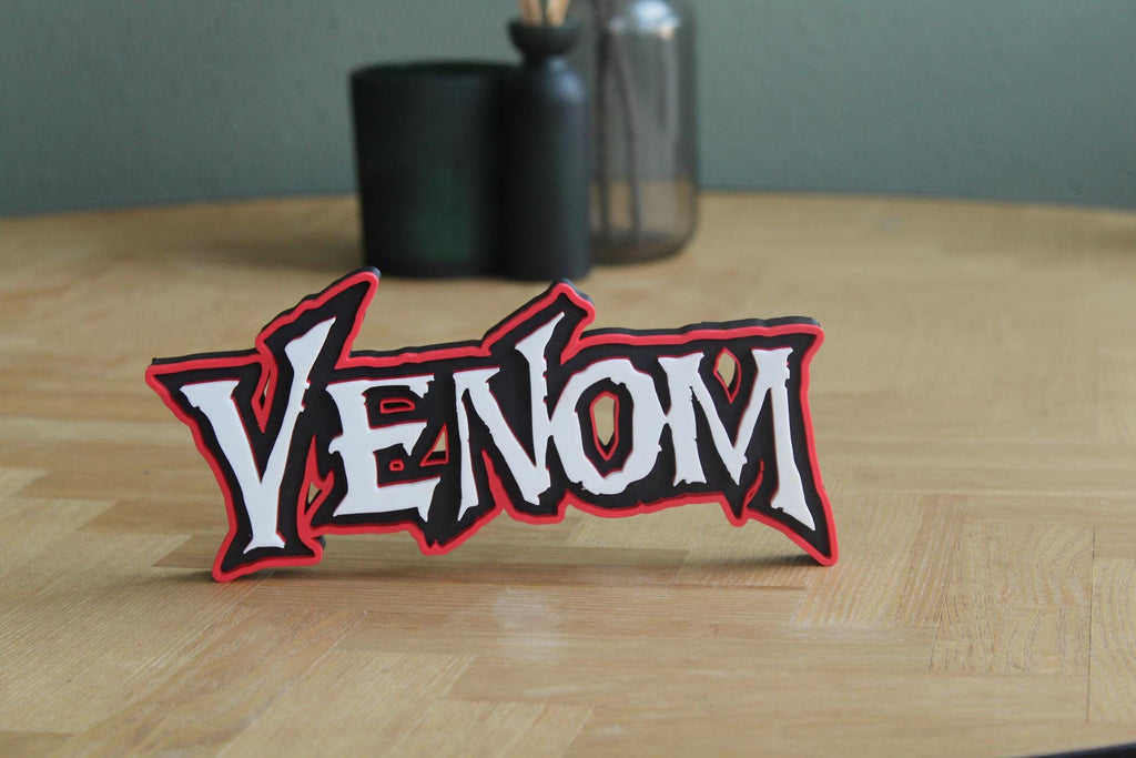 Venom Logo | Eddie Brock | Marvel Antiheld | Comic Kunst | 3D Druck Logo