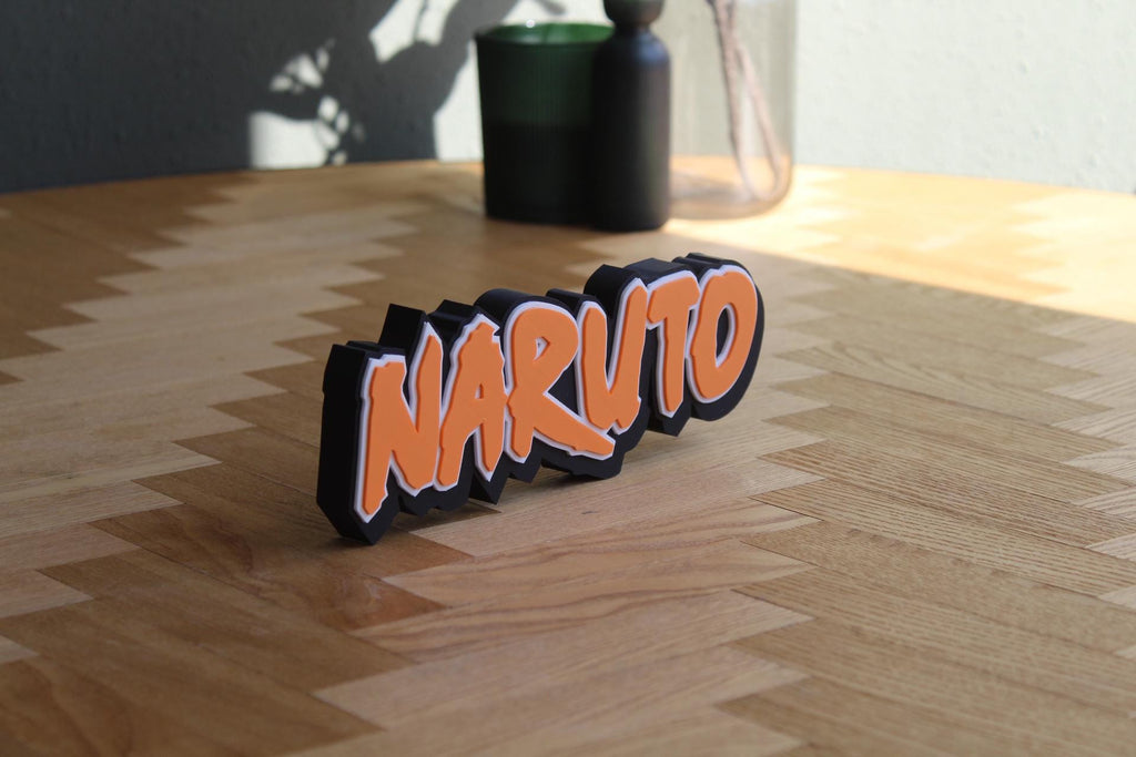 Naruto Logo | Naruto Uzumaki | Sasuke Uchiha | Itachi Uchiha | Anime | Manga | 3D Druck Logo
