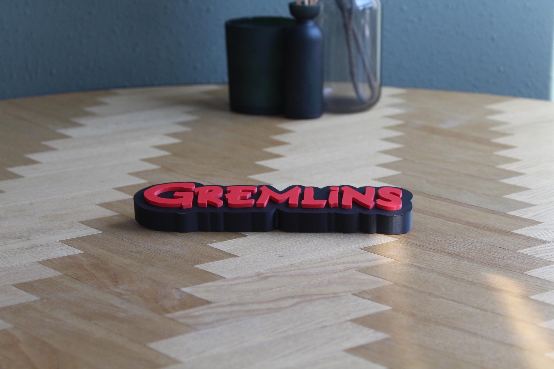 Gremlins Logo | Gizmo | Stripe | Mogwai | Horror-Komödie | 3D Druck Figur