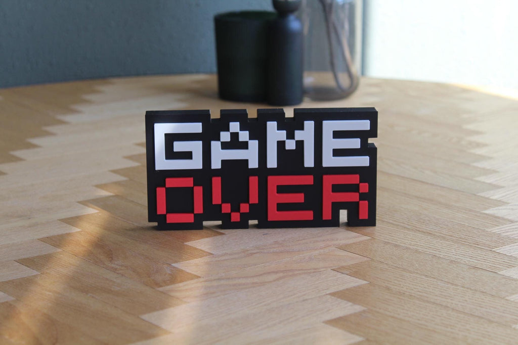 Game Over Logo | Gaming Klassiker | Retro Gaming | 3D Druck Logo