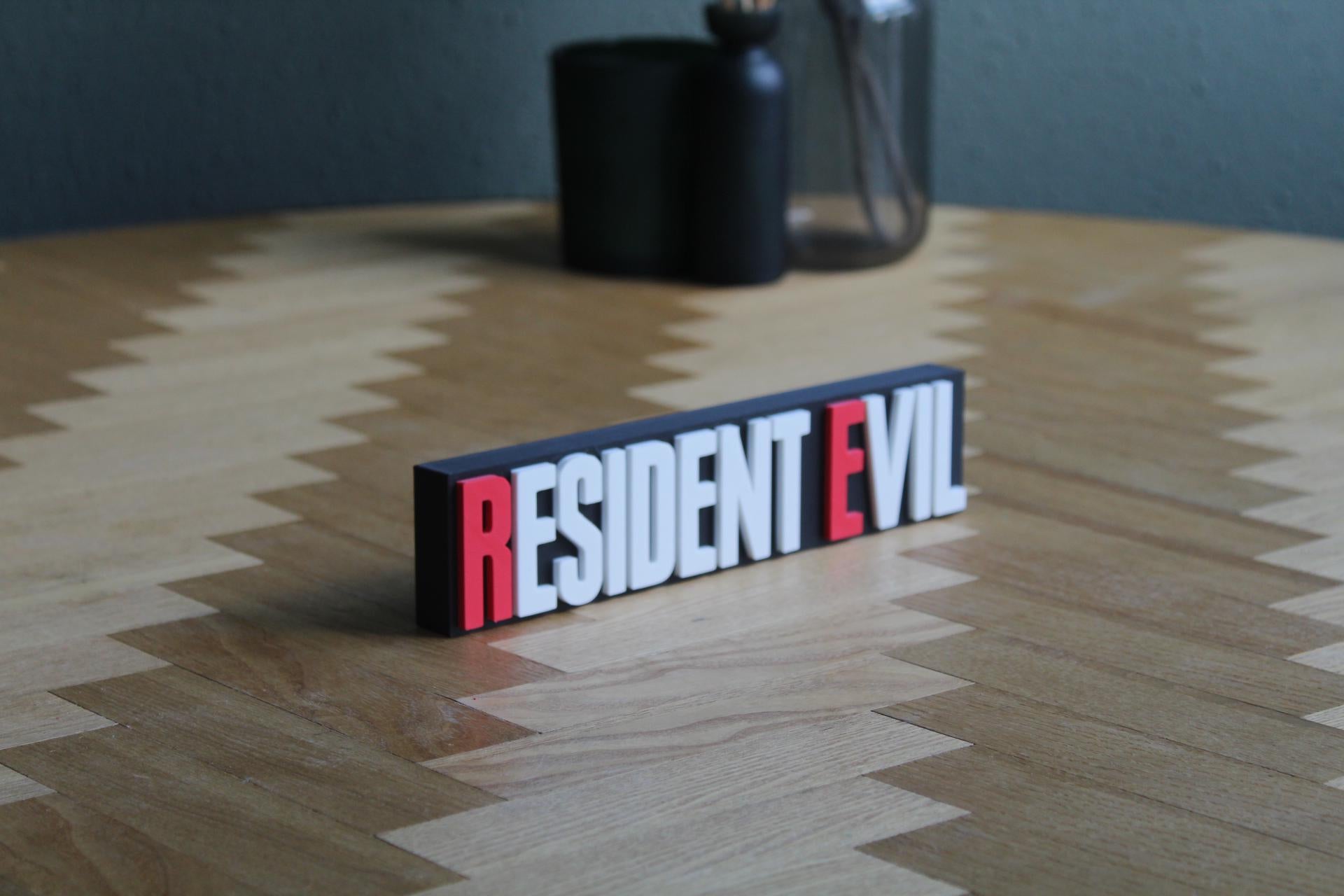 Resident Evil Logo | Chris Redfield | Jill Valentine | Leon Kennedy | Videospiel | 3D Druck Figur