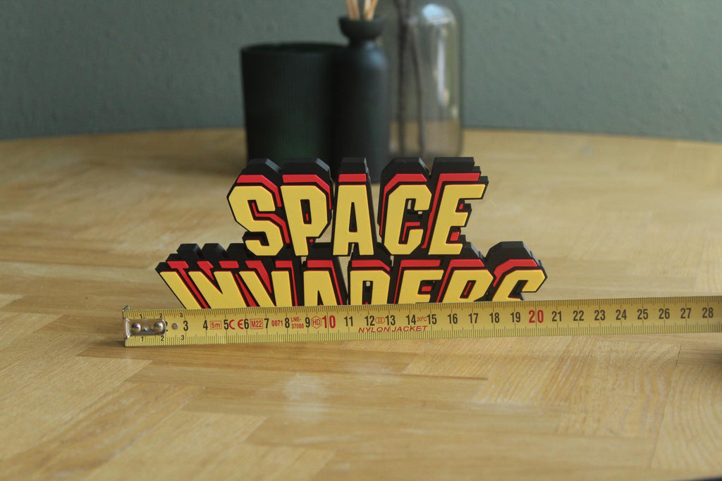 Space Invaders Logo | Computerspiel | Retro Arcade | Klassisches Spiel | 3D Druck Logo