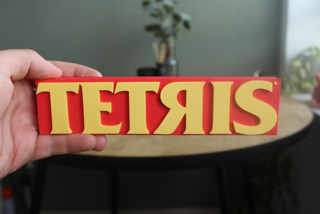 Tetris Logo | Retro Puzzle | Klassisches Spiel | Videospiel | 3D Druck Logo