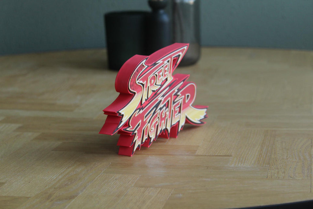 Street Fighter Logo | Ryu | Chun-Li | Kampfspiel | Arcade Klassiker | 3D Druck Logo