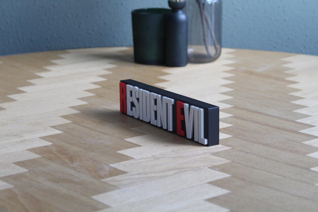 Resident Evil Logo | Chris Redfield | Jill Valentine | Leon Kennedy | Videospiel | 3D Druck Figur