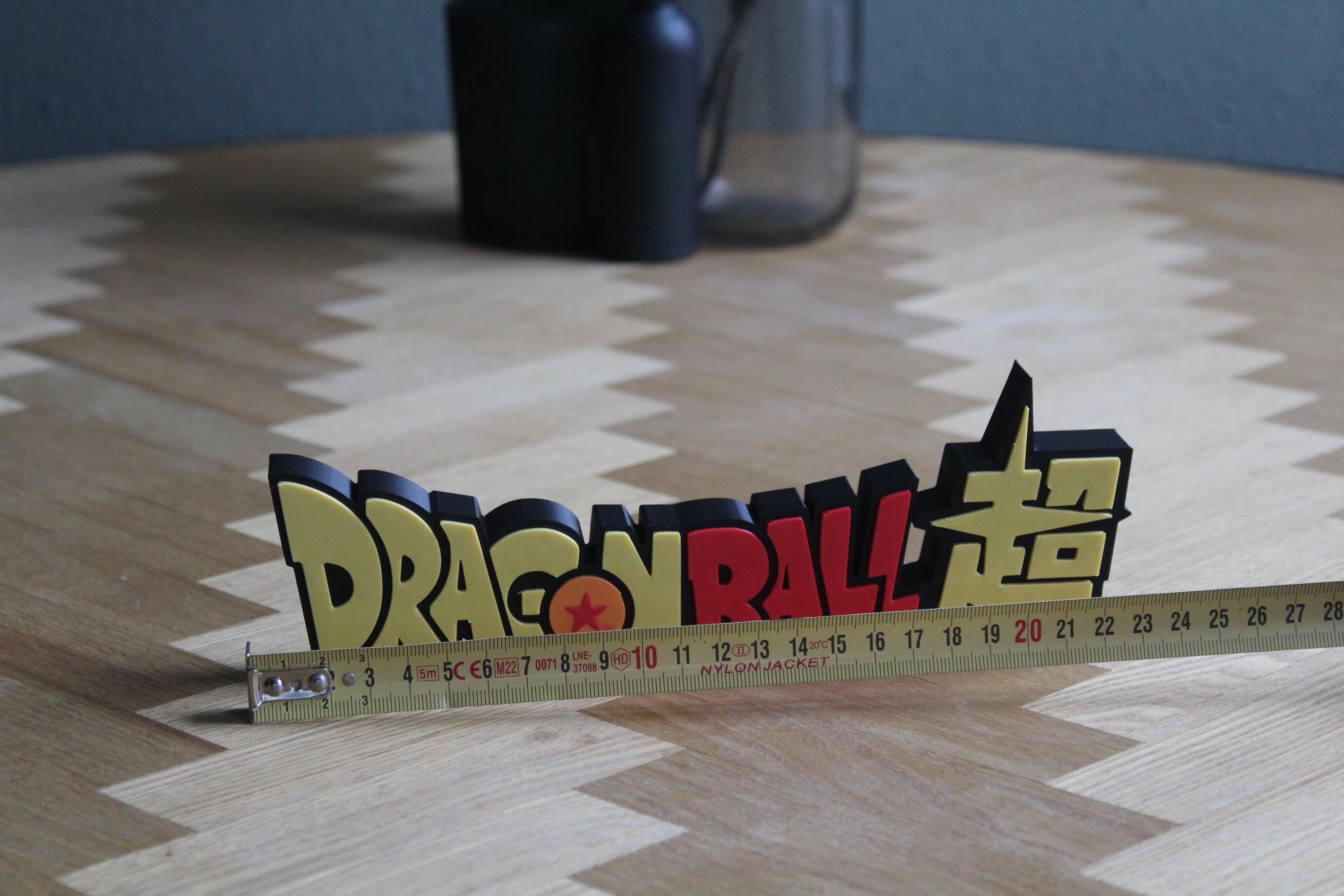 Dragon Ball Super Logo | Goku Vegeta Anime Figur | 3D Druck Fanartikel | Manga Geschenkidee | Otaku Zimmerdeko | Kamehameha Deko