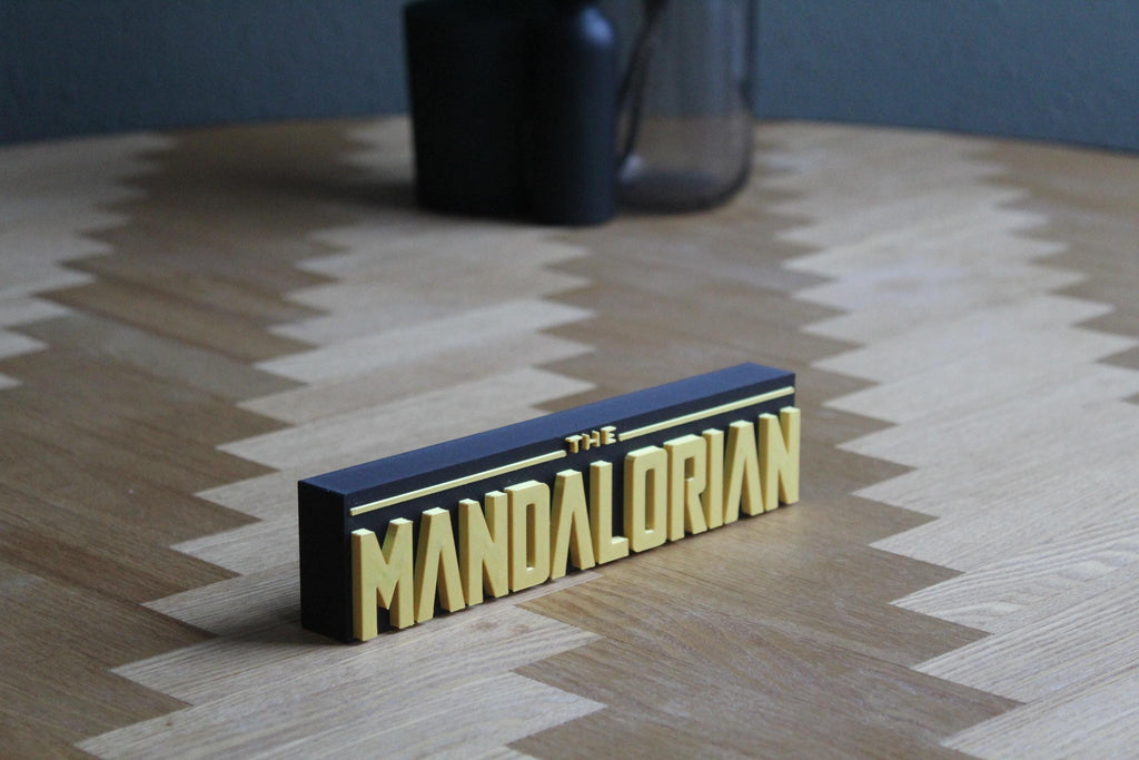 The Mandalorian Logo | Star Wars Deko | Grogu Baby Yoda Geschenk | 3D Druck Figur | Sci-Fi Fanartikel | Sammler Deko Star Wars