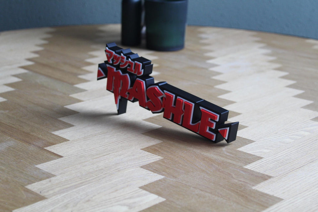 Mashle Logo | 3D Druck Deko | Mash Burnedead, Lance, Finn | Manga Anime 3d Druck Figur