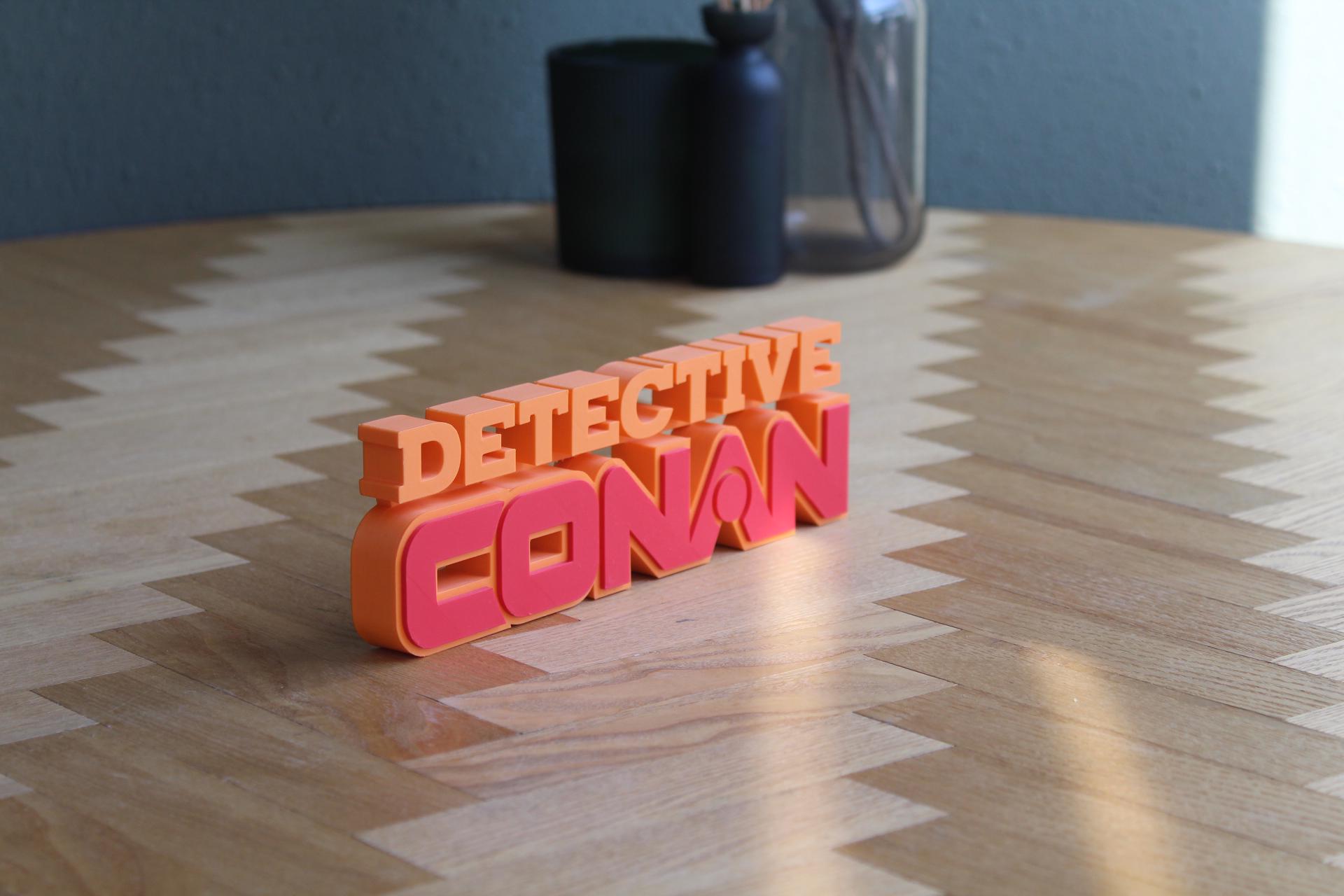 Detektiv Conan Logo | Conan Edogawa | Shinichi Kudo | Ran Mori | Anime | Manga | 3D Druck Figur