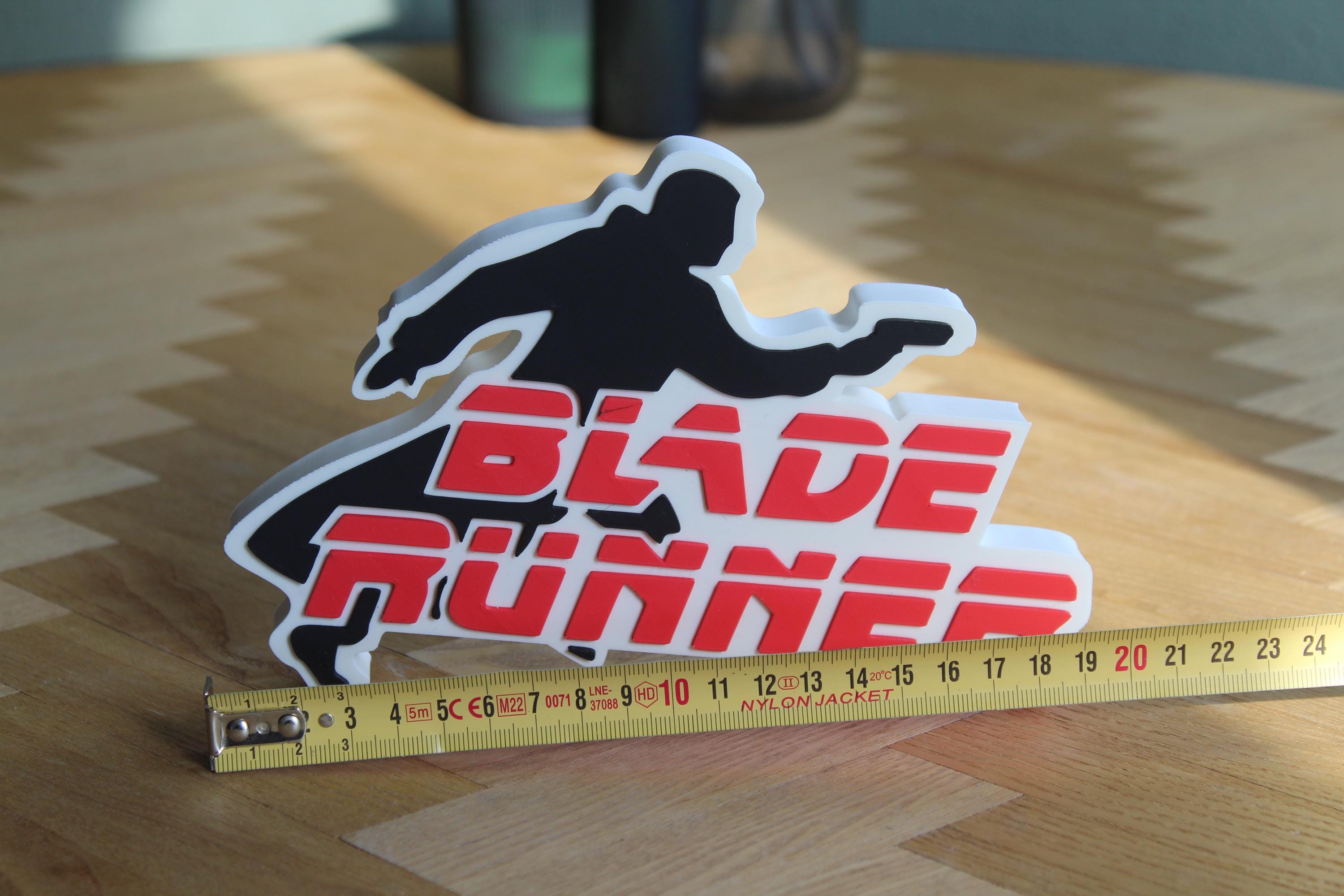 Blade Runner Logo | Cyberpunk Symbol | Kultfilm Dekoration | Sci-Fi Klassiker | 3D Druck FIgur