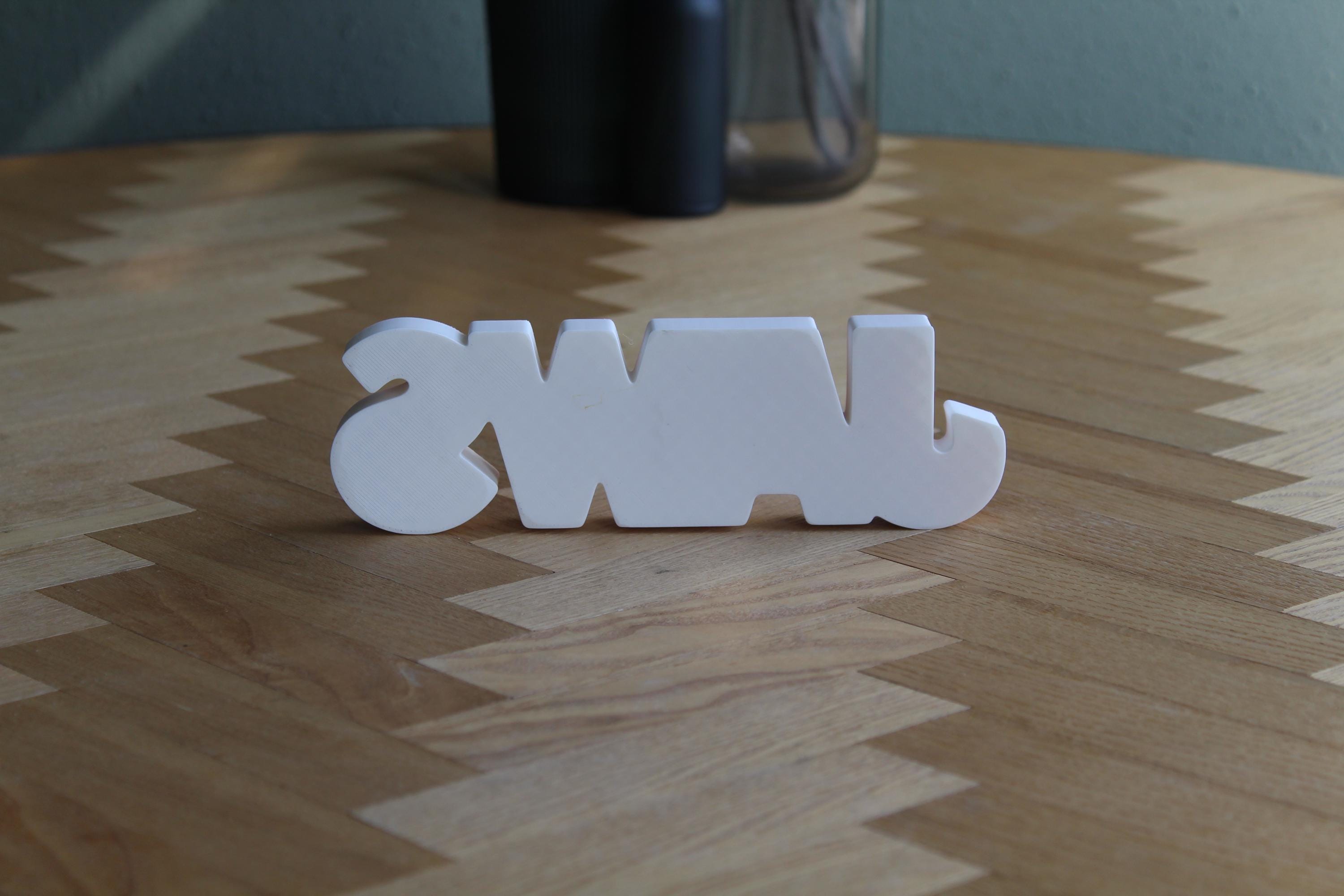 Jaws Logo | Der Weiße Hai | Kultfilm Symbol | Thriller Dekoration | 3D Druck Figur